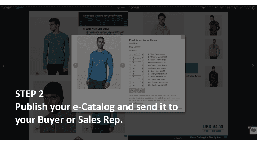 Step 2 Publish and share to Buyer