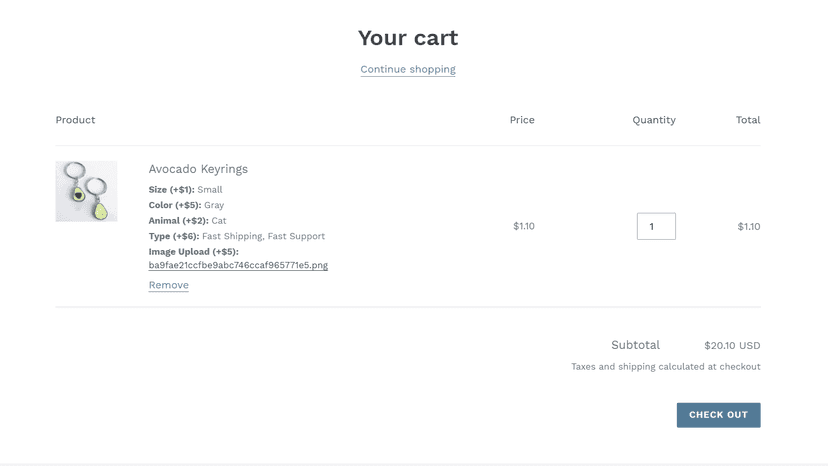 Cart Page