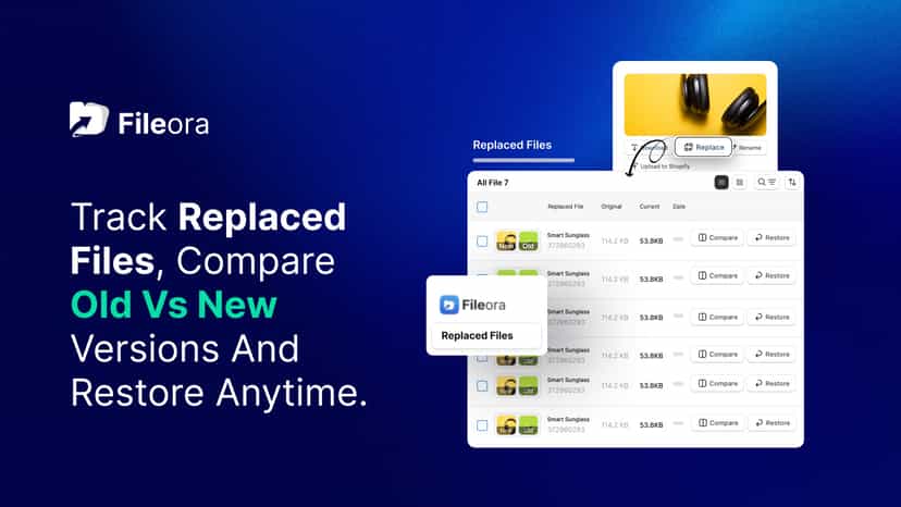 Shopify replaced files and trash management