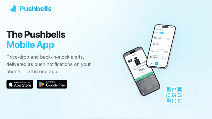 The Pushbells mobile app delivering alerts to a shopper's phone