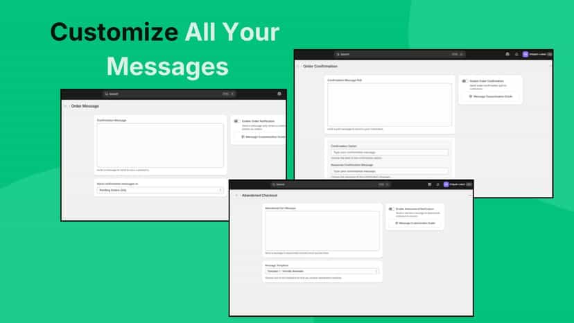 customise your messages