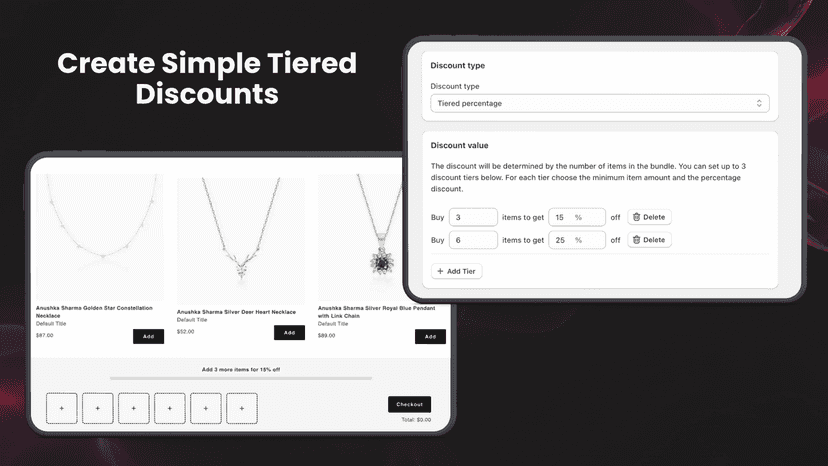 Dynamo Bundle Builder Tiered Discounting settings
