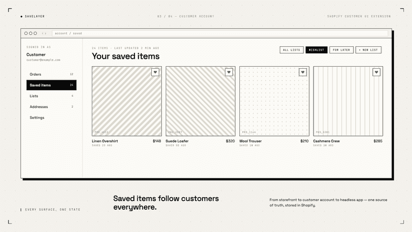 Customer Account Extension
