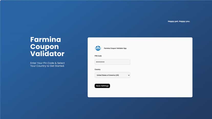 Simple Setup: Enter Your Pin and Select Your Country
