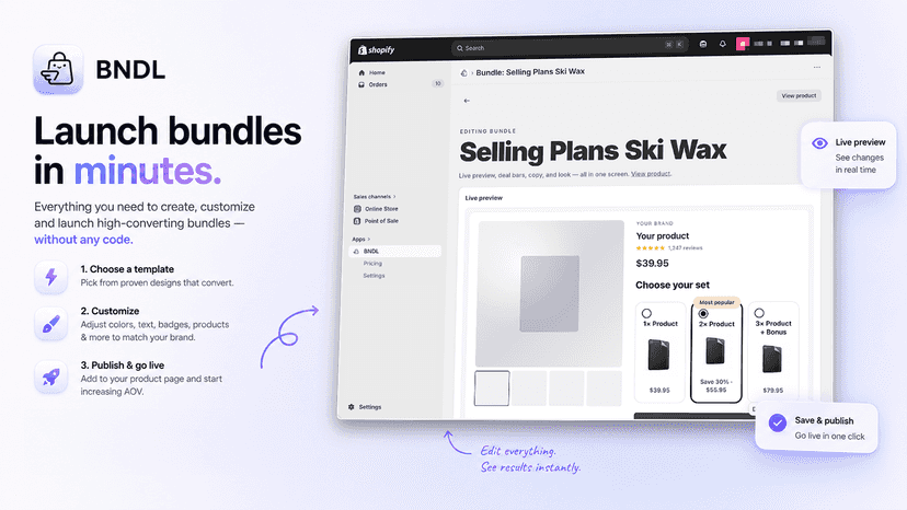 Image of the BNDL Shopify App