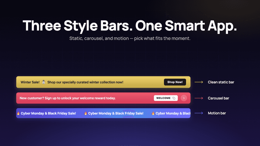 Announcement Bar Types