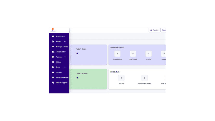 This is the dashboard view helping customers to view their stats
