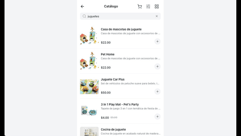 productos encontrados