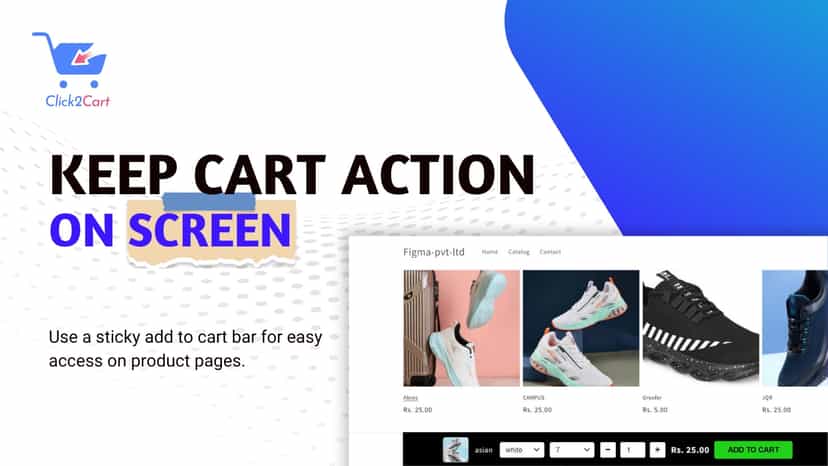 sticky add to cart button