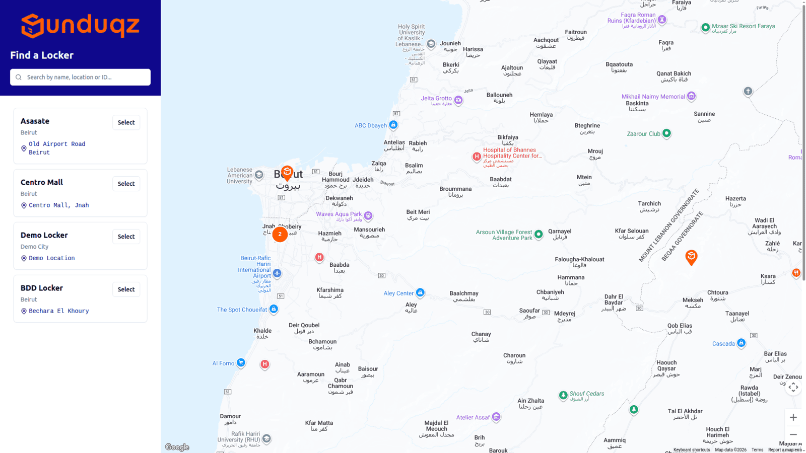 Our Locker Picker Map