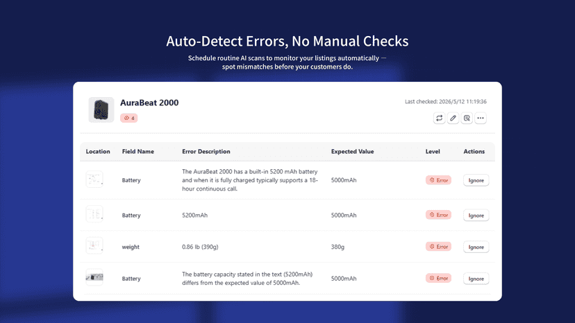 Auto-Detect Errors, No Manual Checks