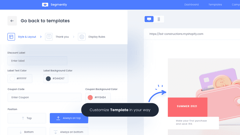 Customize Template