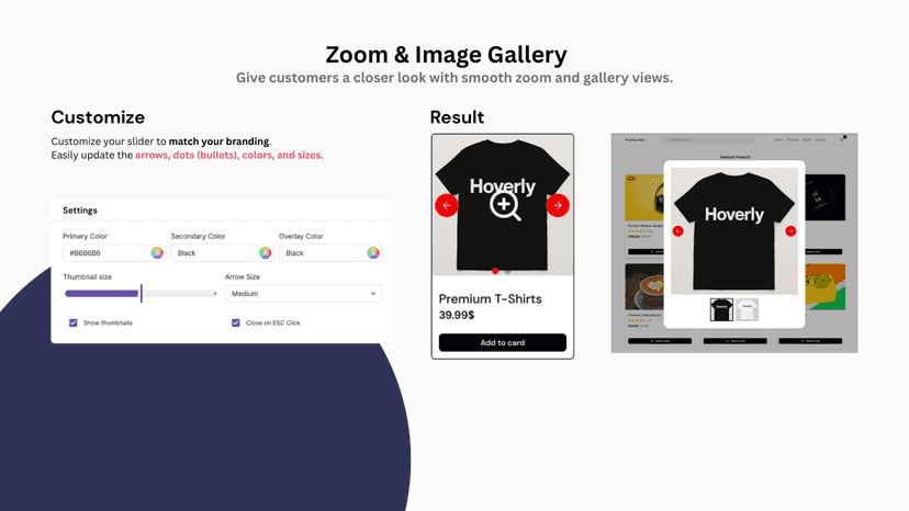 Image Zoom & Gallery