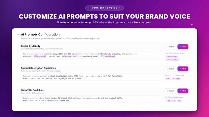 CUSTOMIZE AI PROMPTS TO SUIT YOUR BRAND VOICE