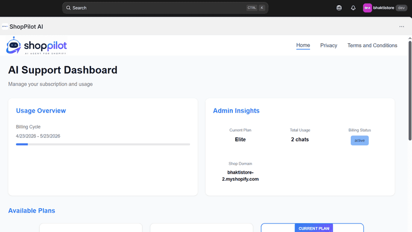 Dashboard UI