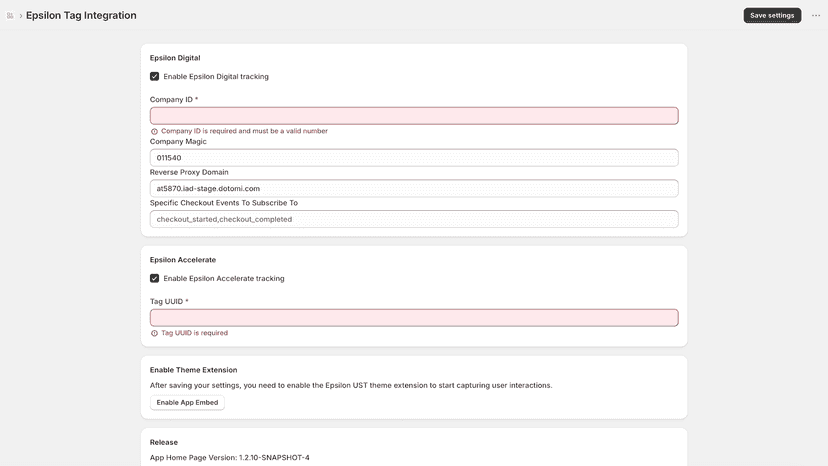 Configure Required Fields