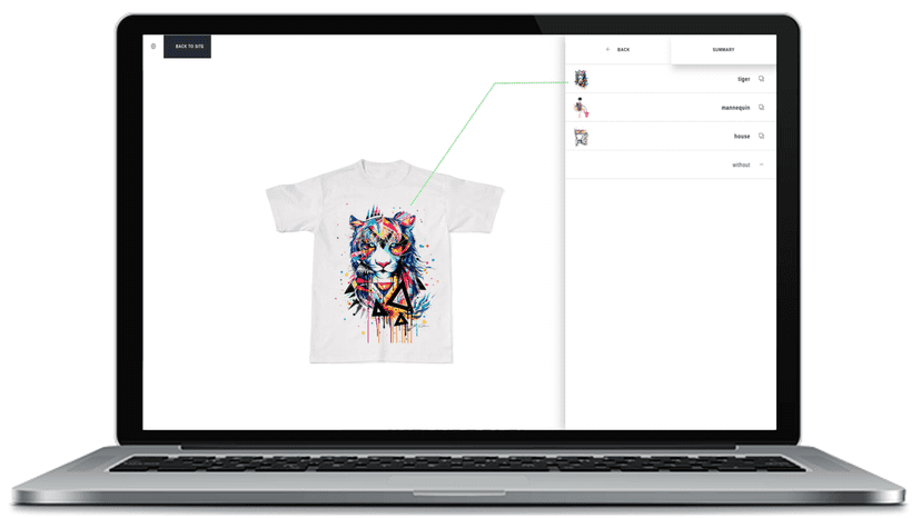 T-shirt ready to be personalized
