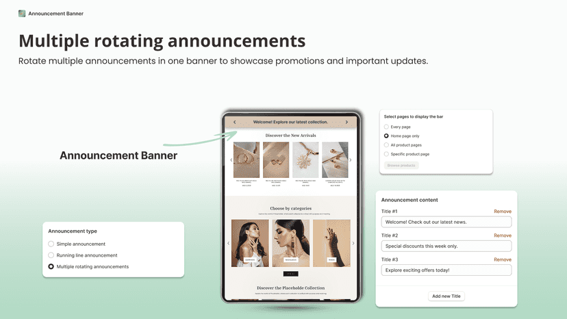multiple banner