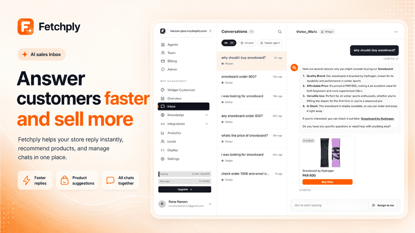 Fetchply Ai Support Agent