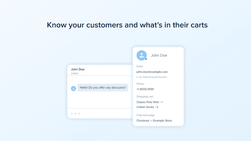 View your visitors' contact info and order details in Chaport