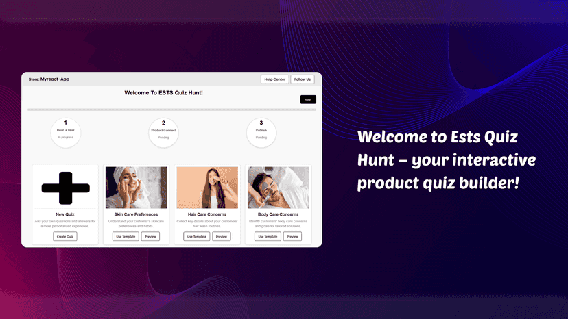 Welcome to Ests Quiz Hunt – your product quiz builder.
