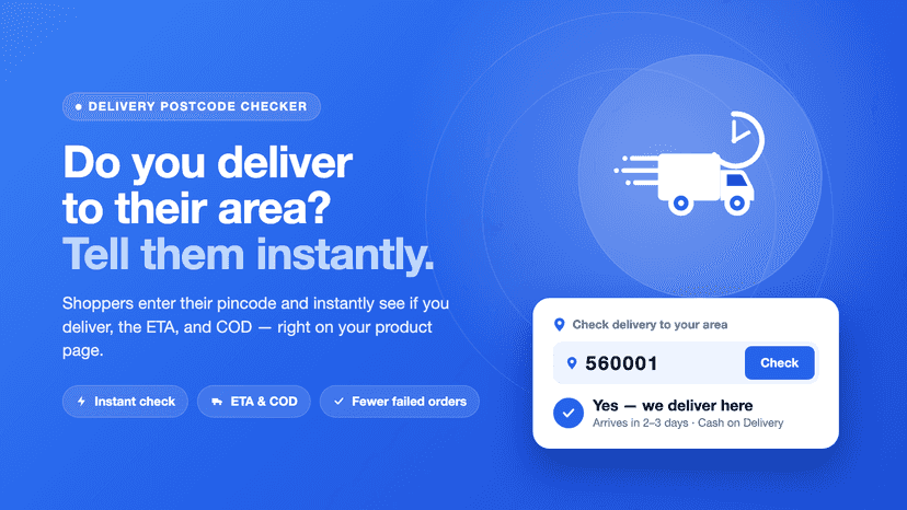 devivery pincode checking app