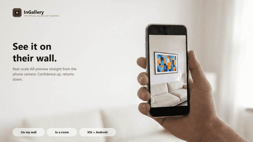 AR preview: the artwork on their wall, at real scale