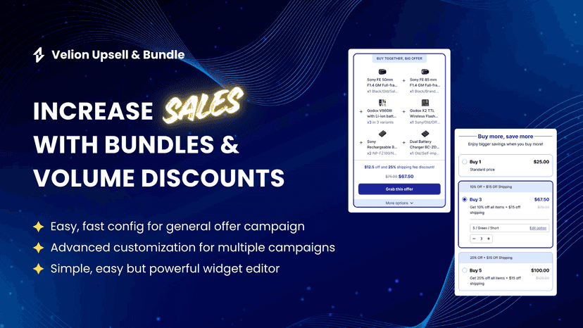 Increase sales with bundles & volume discounts