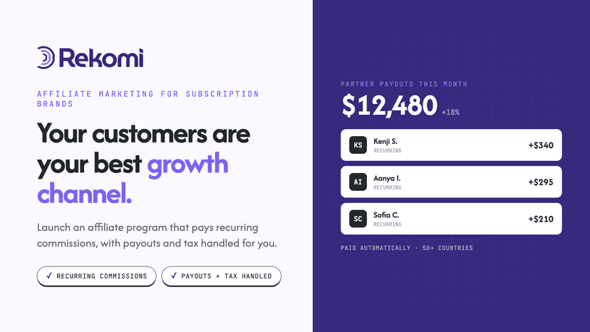 Rekomi affiliate program
