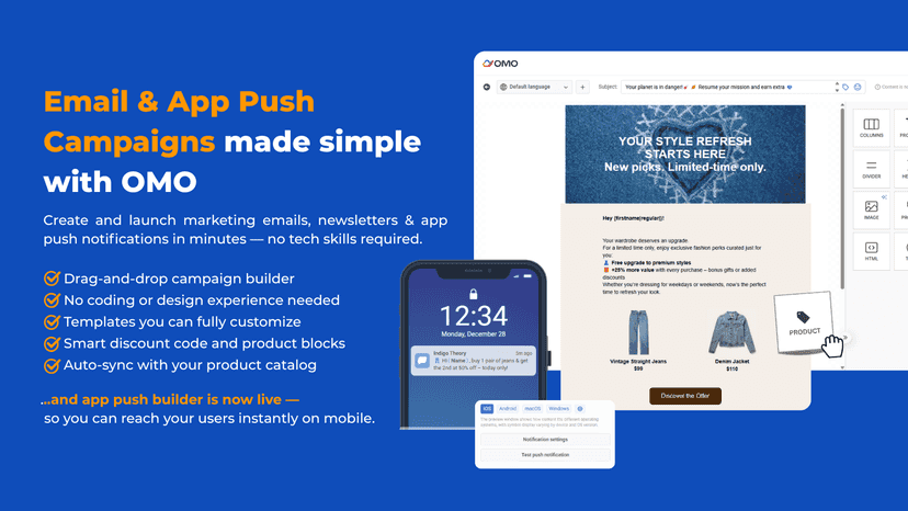 Designed for Marketers - No coding or design experience needed