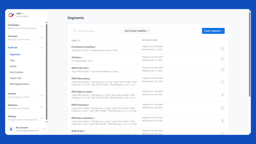 Segmentation Engine – Group customers by behavior & profile
