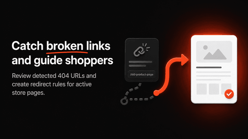 catch broken links and guide shoppers