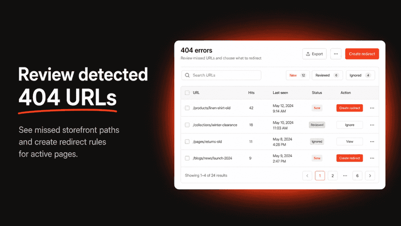 review detected 404 URLs