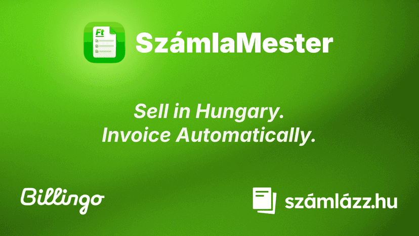 Integration banner showing Billingo and Számlázz.hu support