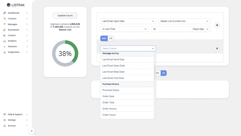 Audience Segmentation Filter