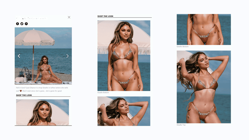 Responsive Shoppable Gallery