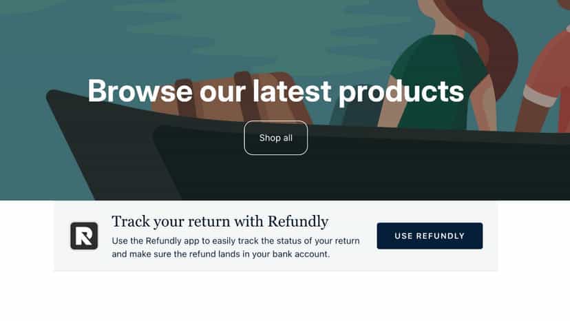 Homepage example placement of banner