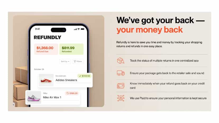 Refundly keeps track of your money