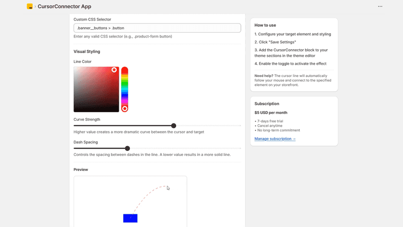UI Settings and Preview