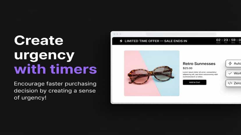 Create urgency with countdown sales timer