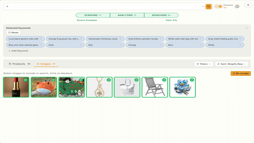AI detects visual styles and materials for precise search