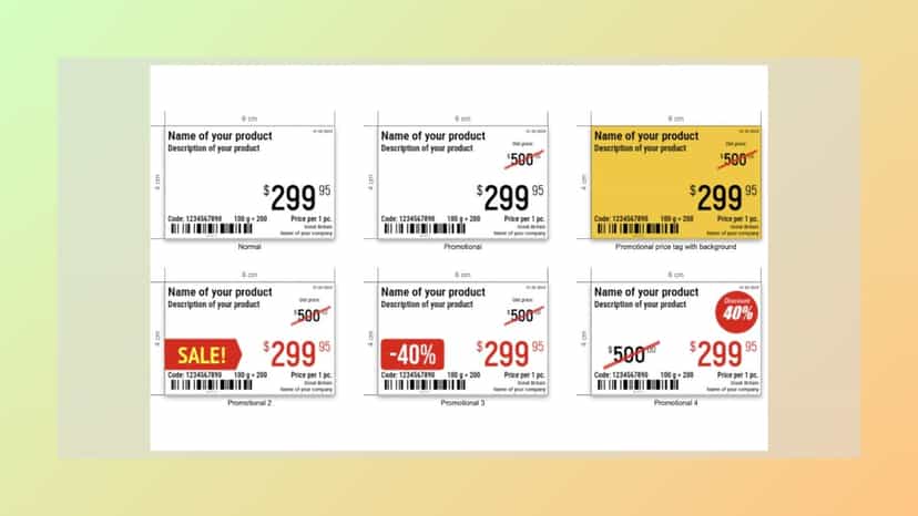 promotion price tag templates