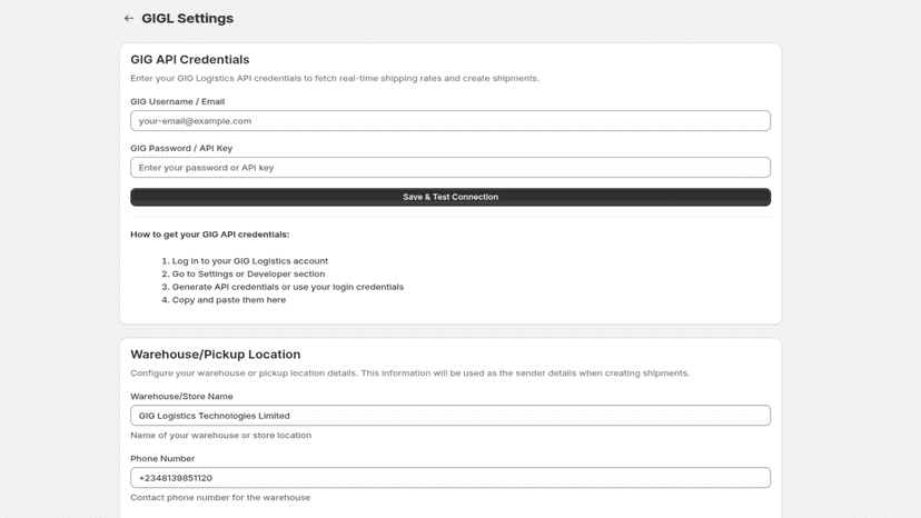 app config