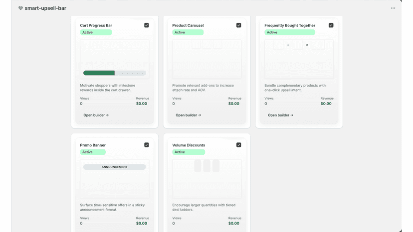 dashboard with our campaigns