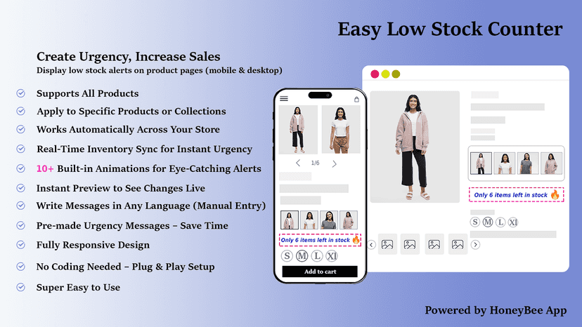 Display Stock Message on the Product Page