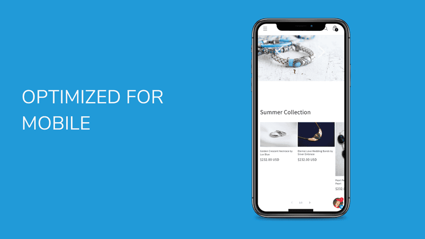Mobile view of Mega Telegram Button on Shopify store
