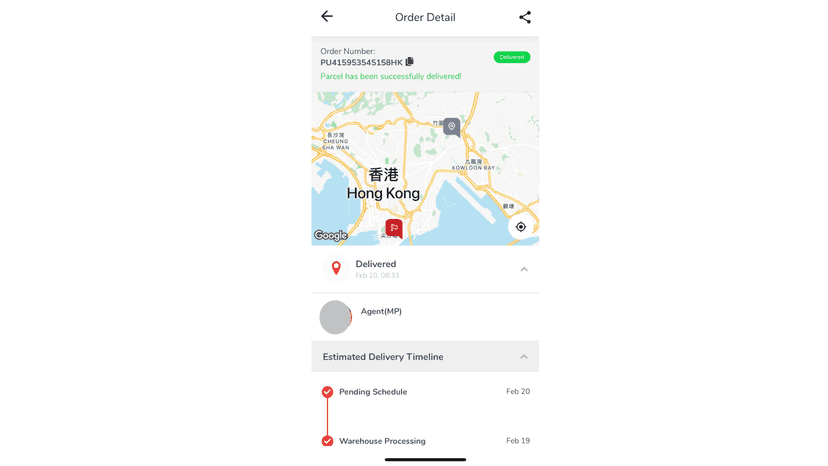 Real-time parcel tracking with automated SMS parcel updates.
