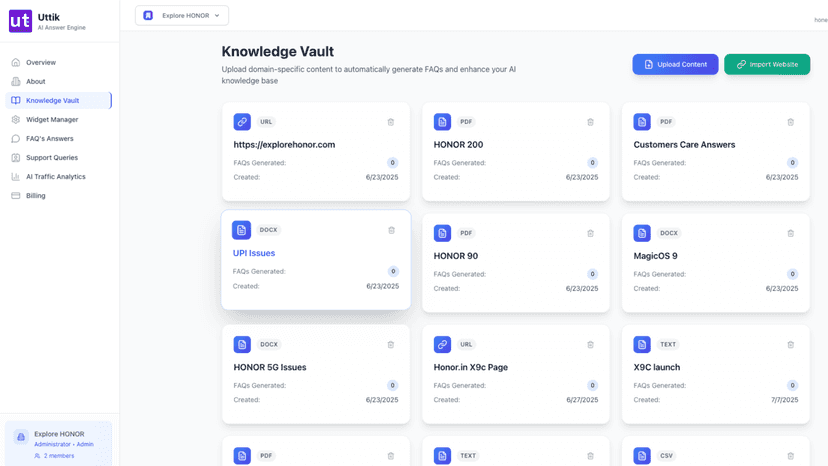Knowledge Vault Management