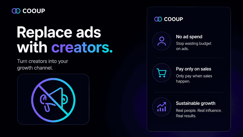 Replace paid ads with creator-powered growth