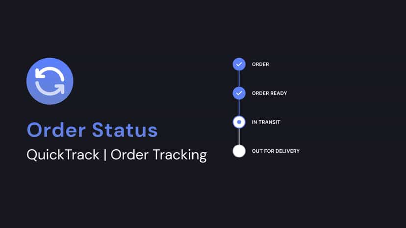 Order Status home page